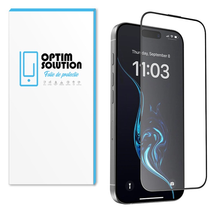 Folie Sticla Matte 5D pentru Apple iPhone 16 Pro / iPhone 17 / iPhone 17 Pro, Sticla Securizata Mrs.SoraIro, Anti-Glare, Protectie Completa, Oleophobic, Full Glue, Core Protection Technology, Touch Sensitive, Matte