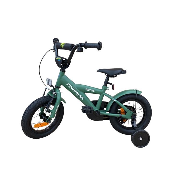 PROCART Gyermek kerékpár, 12 hüvelykes, acél váz 20 cm, acél kerekek, V-fék, állítható ülés és kormány, alumínium felnik