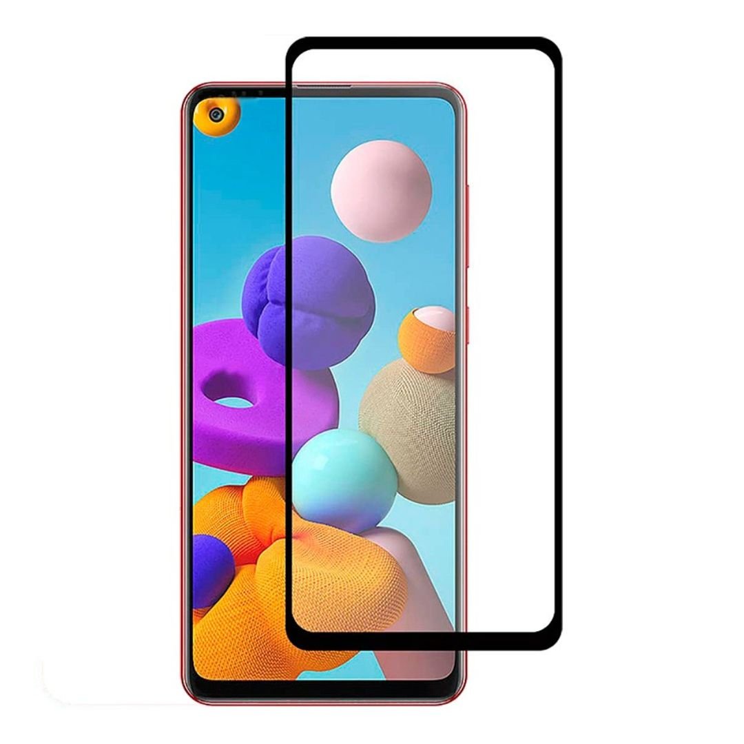 Folie de Protectie din Sticla pentru Samsung Galaxy A21S cu Kit Montare Inclus, Adeziv pe toata suprafata, Protectie Anti-Zgarieturi si Socuri