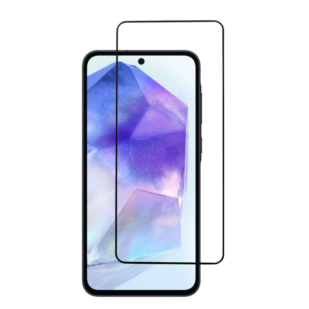 Folie de Protectie din Sticla pentru Samsung Galaxy A55 cu Kit Montare Inclus, Adeziv pe toata suprafata, Protectie Anti-Zgarieturi si Socuri