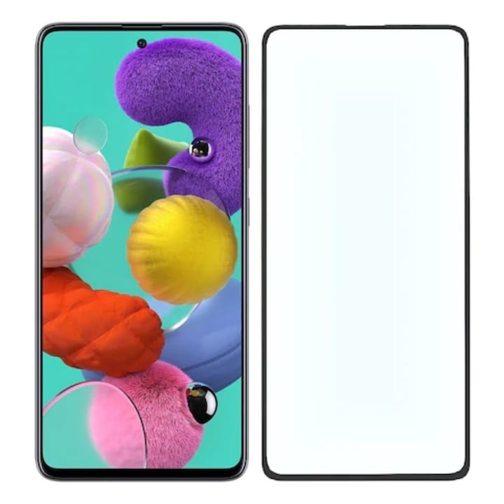 Стъклен протектор за екран за Samsung Galaxy A52s 5G с включен комплект за монтаж, лепило за цялата повърхност, защита против надраскване и удар