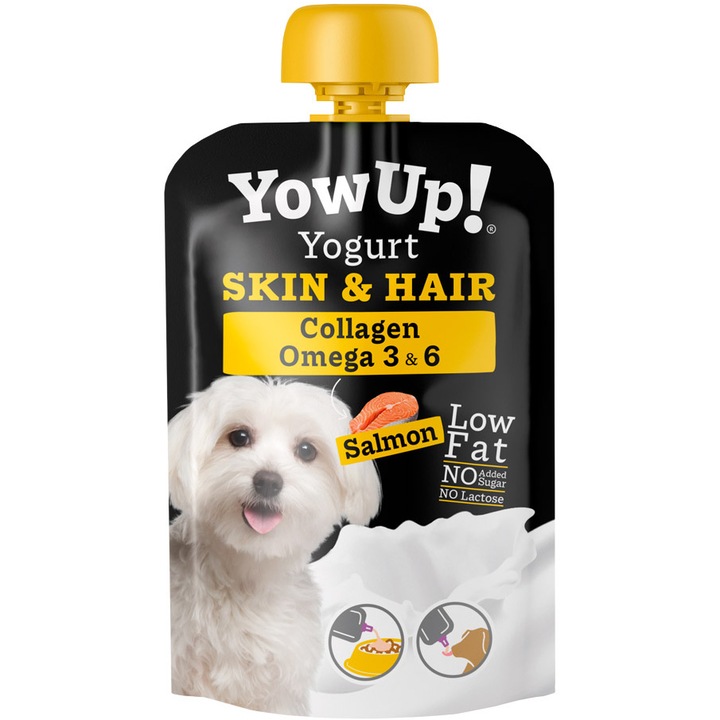 Recompensa pentru caini cu iaurt, pentru sanatatea pielii si a parului, 115 g