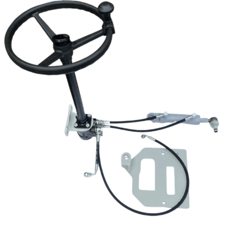 Комплект за кормилно управление на трактор, Метал, Черен