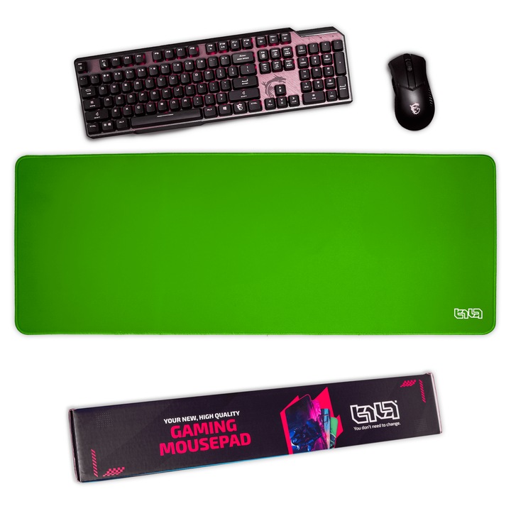 TILT Mousepad XXL, Premium, Wodoodporna, 80x30cm, Verde