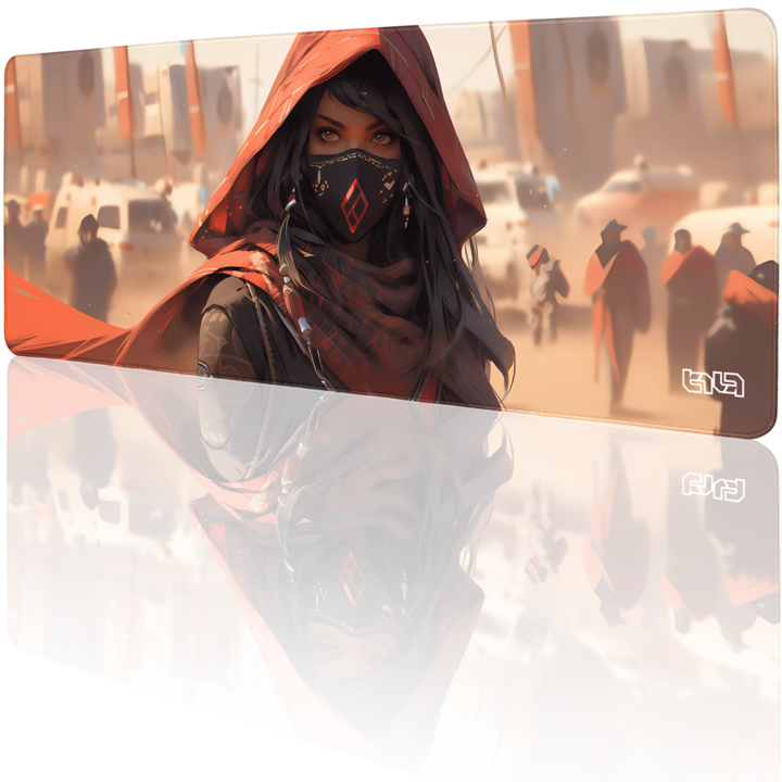 Mousepad TILT, 80x30cm, suport pentru mouse, antiderapant, cusaturi manuale