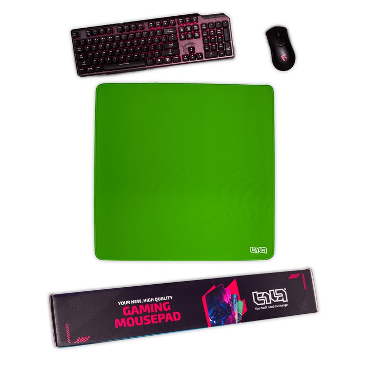 Mousepad TILT XXL 50x50cm, verde, cu imprimeu