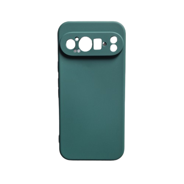 Google Pixel 9 Pro XL telefonnal kompatibilis TPU Soft Velvet tok, sötétzöld