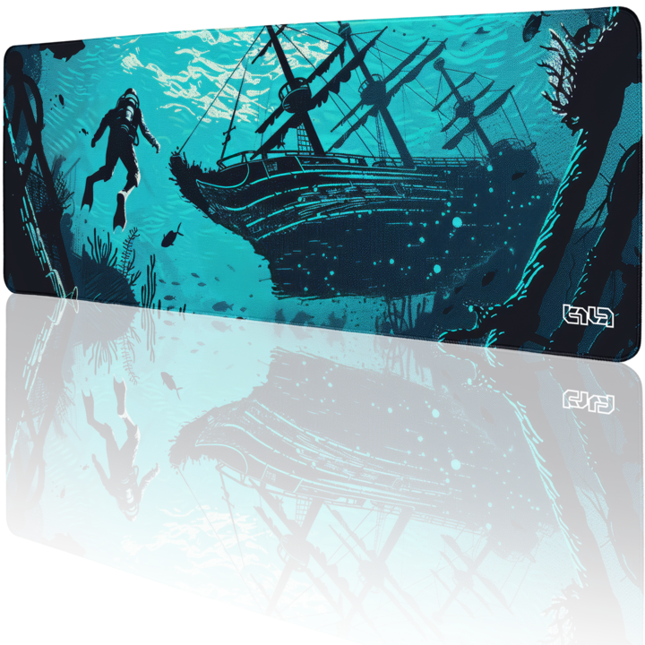 Tavita pentru mouse TILT, Zatopiona PerA,a, 80x30cm, antiderapanta, suport pentru incheietura