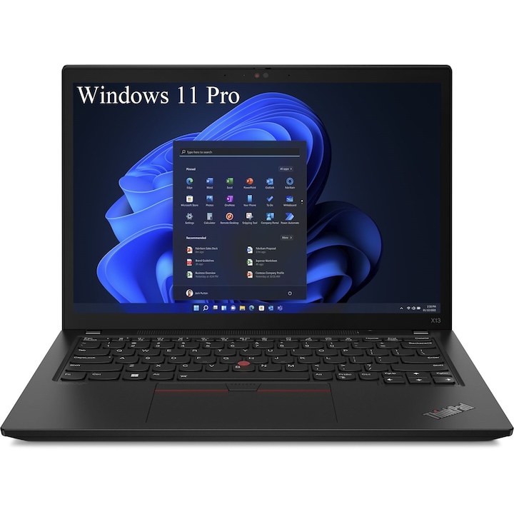 Lenovo ThinkPad X13 Gen 3 (Intel) laptop, 13.3" WUXGA 1920x1200 IPS, Intel Core i7-1270P 12 magos, 32 GB DDR5, 256 GB SSD m2 PCIe, Intel Iris Xe Graphics, Windows 11 Pro, Alumínium tok 1, 25 kg Fekete