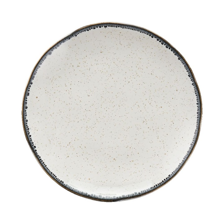 Farfurie desert 20,5 cm Villa Italia, ceramica, gri, rotund