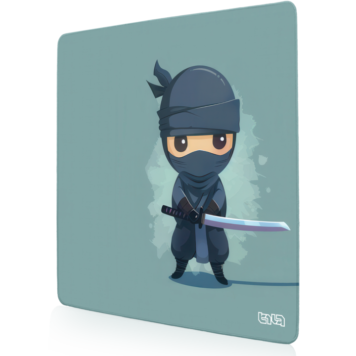 Egérpad TILT Chibi Ninja 30x30cm, vízálló kivitel, csuklótámasz