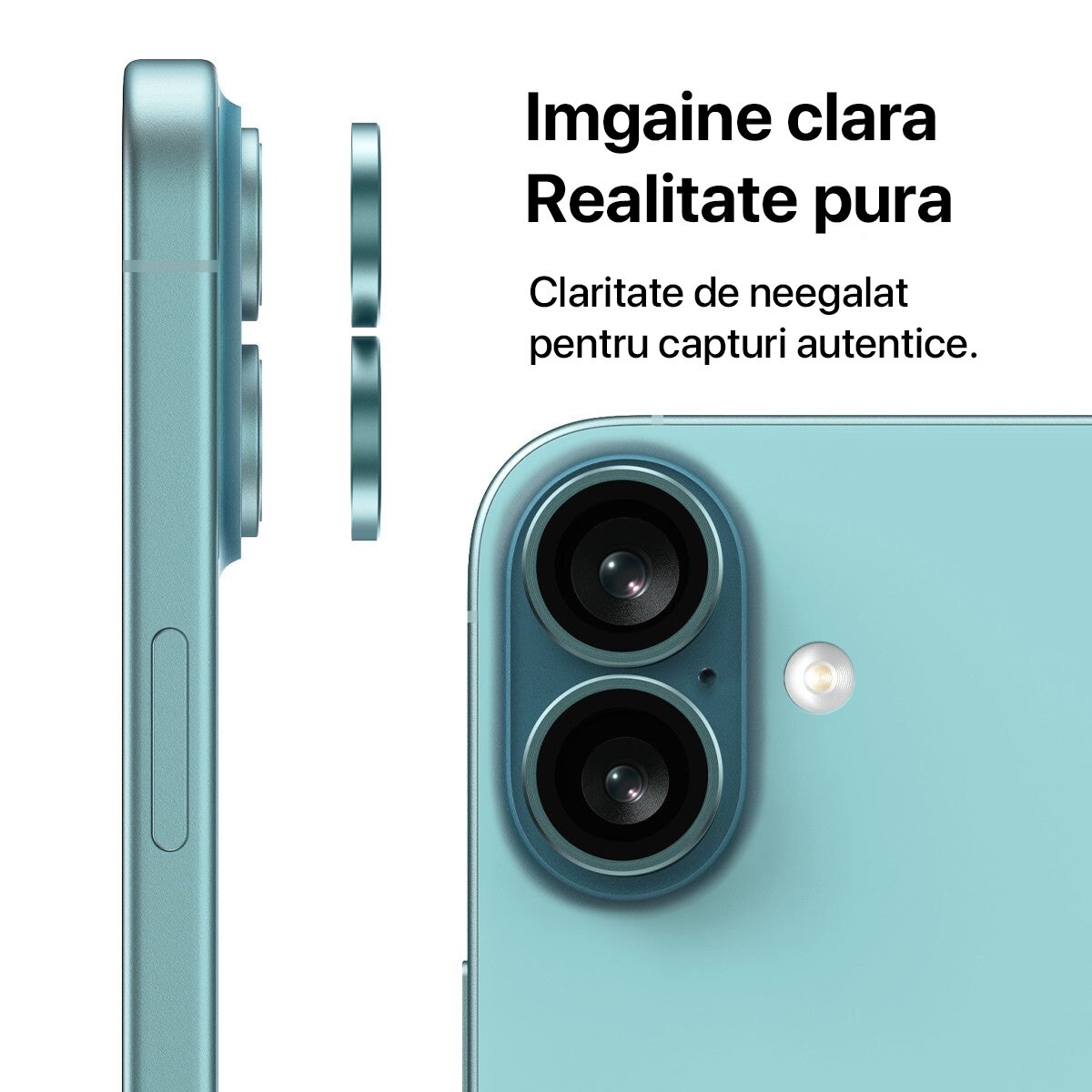 Folie Camera Daden din sticla pentru iPhone 16/16 Plus, Full Cover, Protectie Profesionala, Ultra Rezistenta, Calitate Premium, Roz