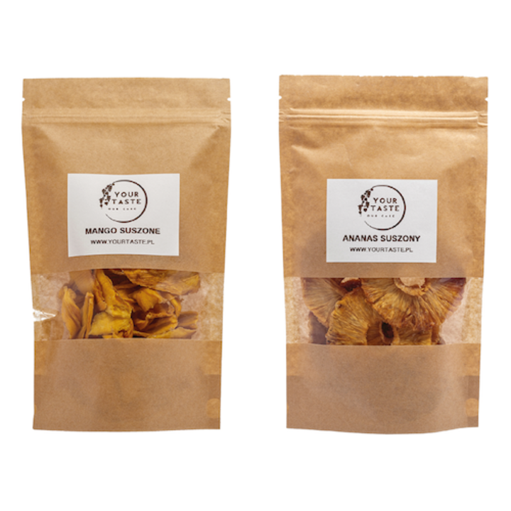 Your Taste Set 2 pachete de 500g, Mango uscat, Ananas uscat