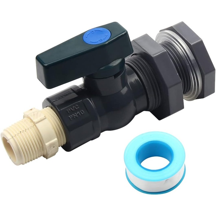 Csaptelep készlet víztartályokhoz, AMRINUGL, praktikus kialakítás, széleskörű alkalmazás, kertekbe és úszómedencékbe