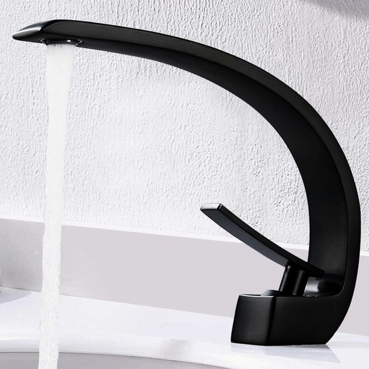 TNEAYWHE szaniter csaptelep, tömör korrózióálló sárgarézből, matt fekete felülettel, gyors szerelés, 20x20x10cm