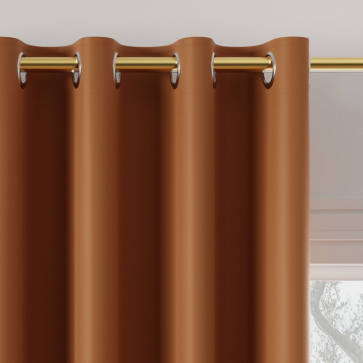 Draperie Markizeta, blackout, 140x250cm, portocalie inchisa