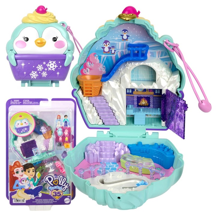 Играчка, Mattel, Unwilling Penguin, тематични аксесоари, мобилни елементи, компактен комплект, възраст 4+