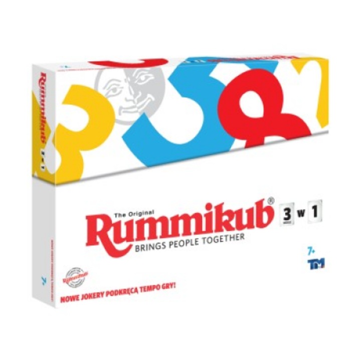 Настолна игра Rummikub Twist 3 в 1, TM Toys, 3 версии на играта, 350x265x57 мм
