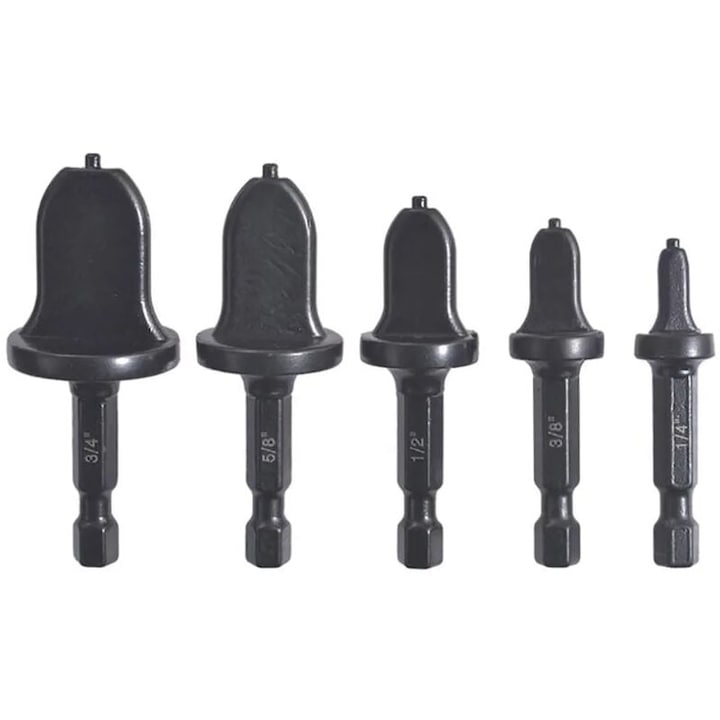 Set de burghie pentru expansor de tuburi, Enforose, 5 buc, otel cu rulment, compatibilitate cu conducte de cupru