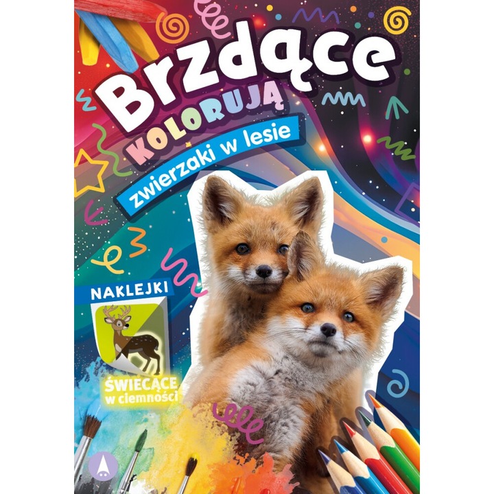 Carte cu stickere Zwierzaki w lesie. Brzdace koloruja, 2024, 16 pagini, Skrzat