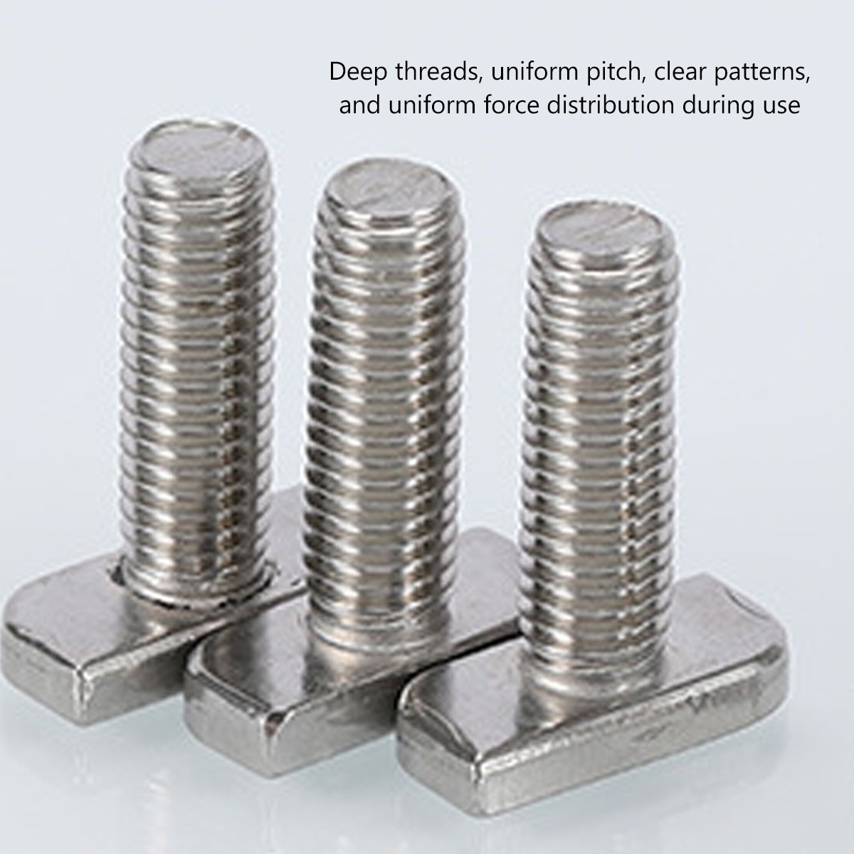 Set suruburi cu cap in forma de T QttvbTna, inox A2-70, 24 piese