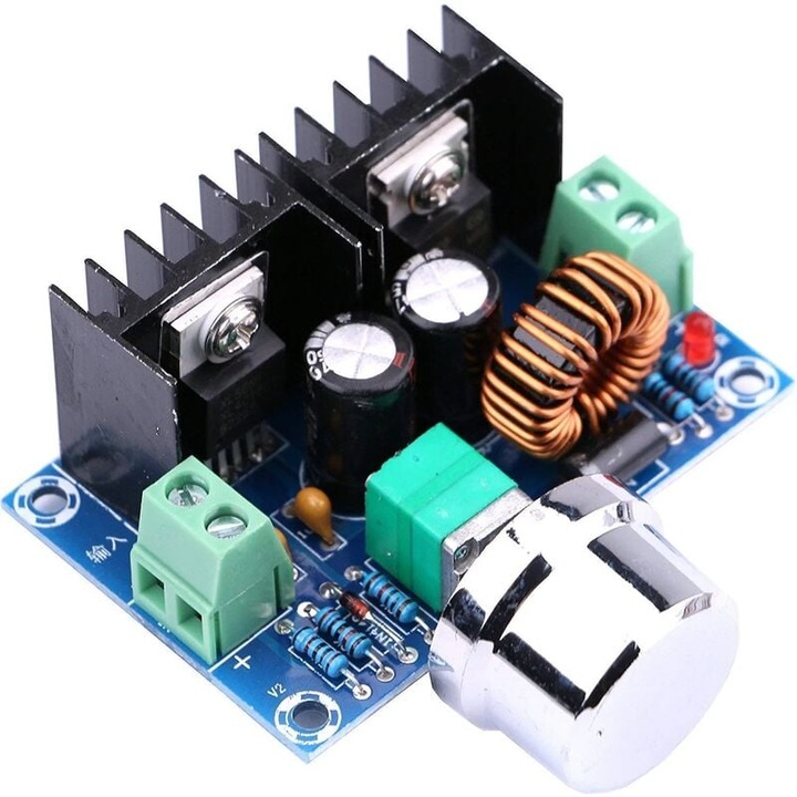 XL4016E1 DC feszültségszabályozó 4-40V – 1.25-36V 8A, nagy hatásfokú