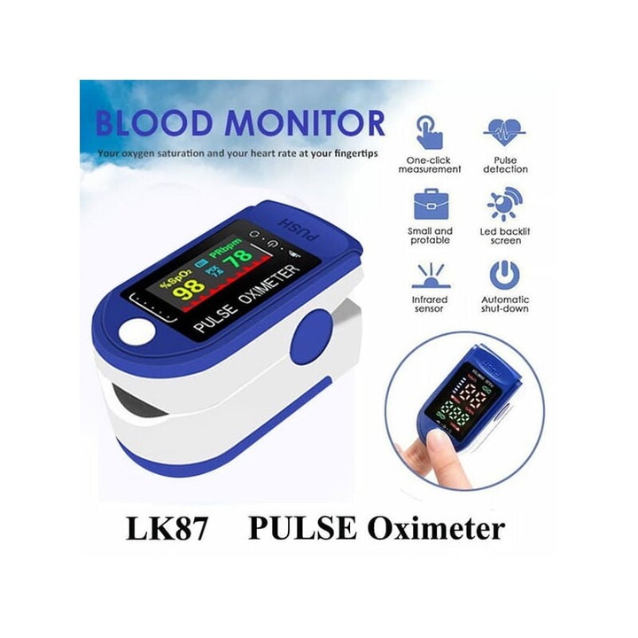 Pulsoximetru Enforose, alb si albastru