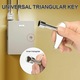 Cheie triunghiulara din otel inoxidabil pentru acces usor la usi de lift, set pentru intretinerea tractoarelor de gradina AMRINUGL