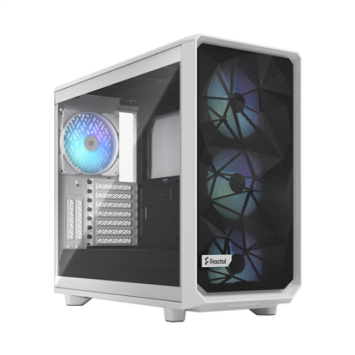 Carcasa Fractal Design Meshify 2 RGB TG Clear Tint, E-ATX, alb, cu fereastra laterala