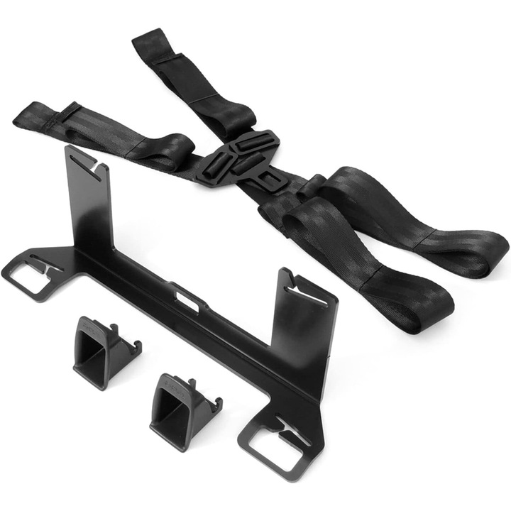 Suport de montare pentru scaun auto copii cu sistem Isofix, otel, negru