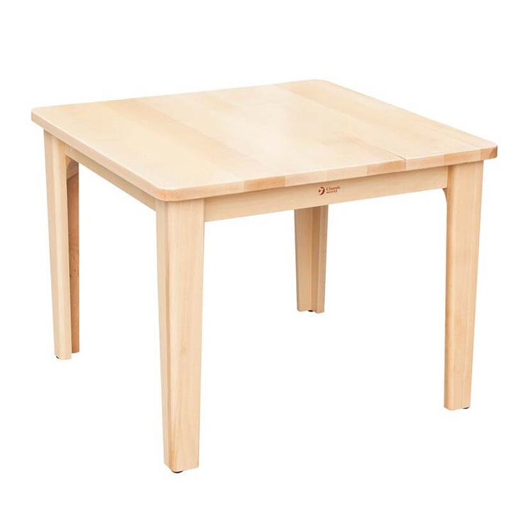 Детска дървена масичка Classic World, размер L, квадратна, за детска стая, детски център, детска градина