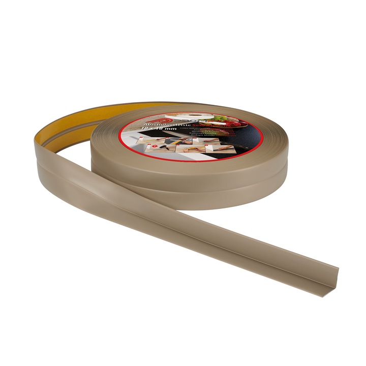 Самозалепваща PVC лента за кухня и баня, 18x18 мм, 20 м, Месинг