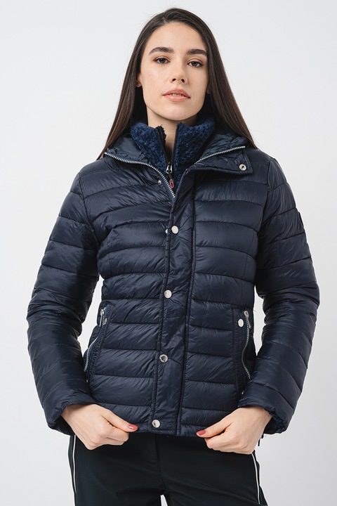 Geographical Norway, Капитонирано зимно яке Bubulle с качулка, Ултрамарин синьо, 2XL