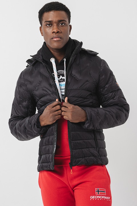 Geographical Norway, Geaca matlasata Burator, Negru, 2XL