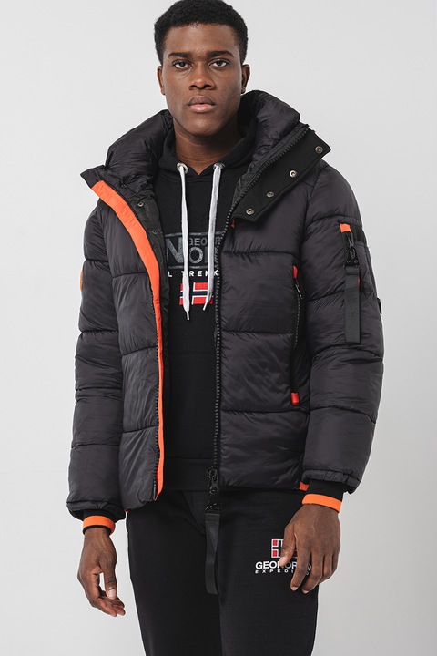 Geographical Norway, Капитонирано зимно яке Calix с качулка и вата, Черен, M
