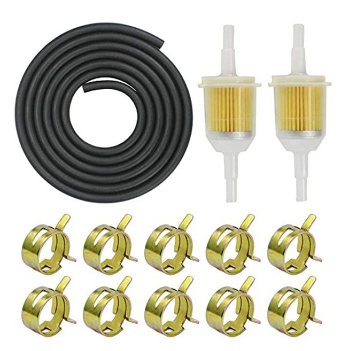 Set conducte de combustibil ID, SINBINTA, 13 bucati, Usor de instalat, Sigure, Stabile, Fiabile, Usor de utilizat, Prevenirea ruginii, Pentru tractoare, masini de tuns iarba, masini de zapada, echipamente de putere, Multicolor, Cauciuc/Plastic/Metalic