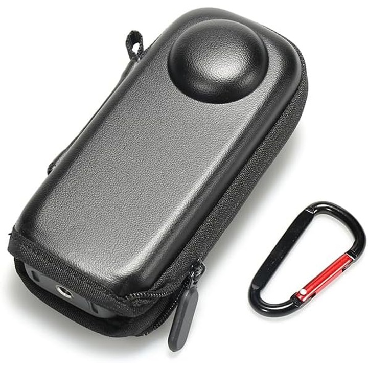 Geanta de protectie si transport pentru camere video sport Insta360 One X4 X3 X2 X1, Axroad Mall, Rezistent la praf, Impermeabil, Previne zgarieturile si deteriorarile, 14.3X7.2X5.6 cm, Negru