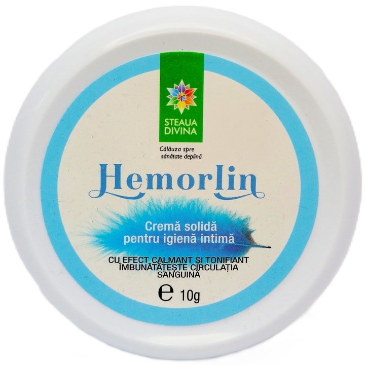 Unguent Hemorlin pentru igiena intima, hemoroizi, fisuri anale si afectiuni genitale, 10g, Santo Raphael
