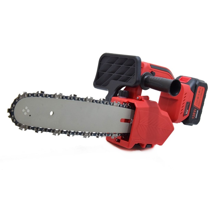 Kézi láncfűrész, dupla 128V-os akkumulátorral, 1350 rpm, 55x20x20cm