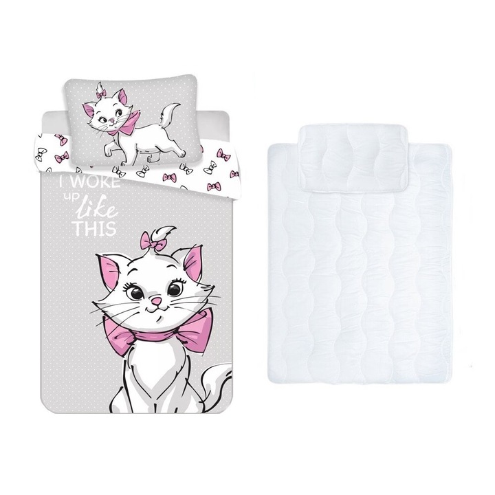Set lenjerie pat, Home Party Service Kft, Disney Marie 100x135 cm 40x60 cm