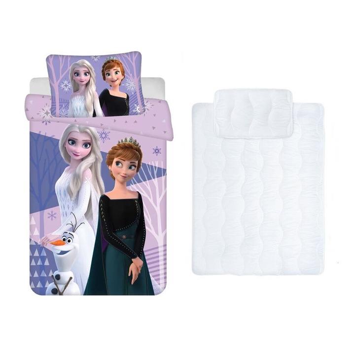 Set lenjerie pat, Home Party Service Kft, Disney Frozen 100x135 cm 40x60 cm