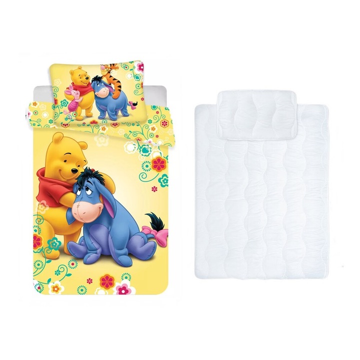 Set lenjerie pat, Home Party Service Kft, Disney Winnie the Pooh 100x135 cm 40x60 cm