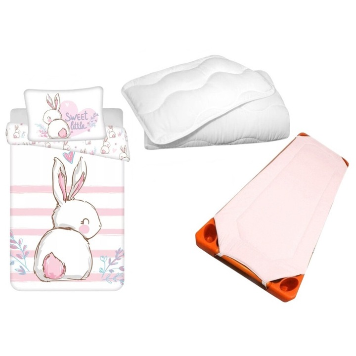 Set lenjerie pat, Home Party Service Kft, Bunny 100x135 cm 40x60 cm