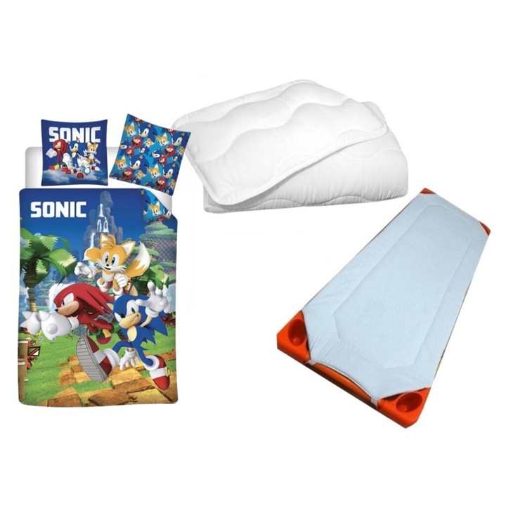 Set lenjerie pat, Home Party Service Kft, Sonic the Hedgehog 100x135 cm 40x60 cm
