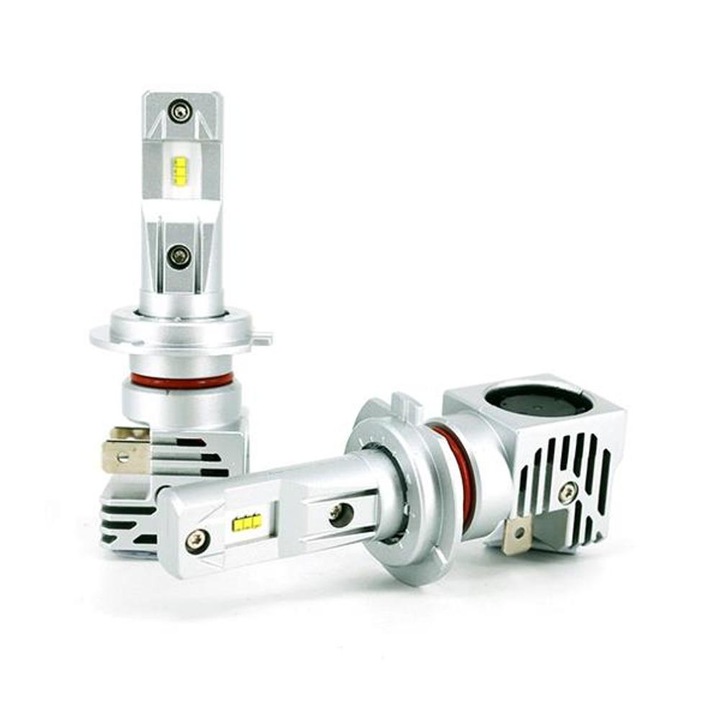 H7 foglalat, ZES Chipes Led szett, CAN-BUS kompatibilis, kisméretű ventilátor, 6500K, hideg fehér fény, párban - SMP M3 H7