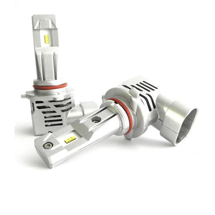 HB4 foglalat, ZES Chipes Led szett, CAN-BUS kompatibilis, ventilátorral, 6500K, fehér fényű, párban - SMP M3 9006 HB4