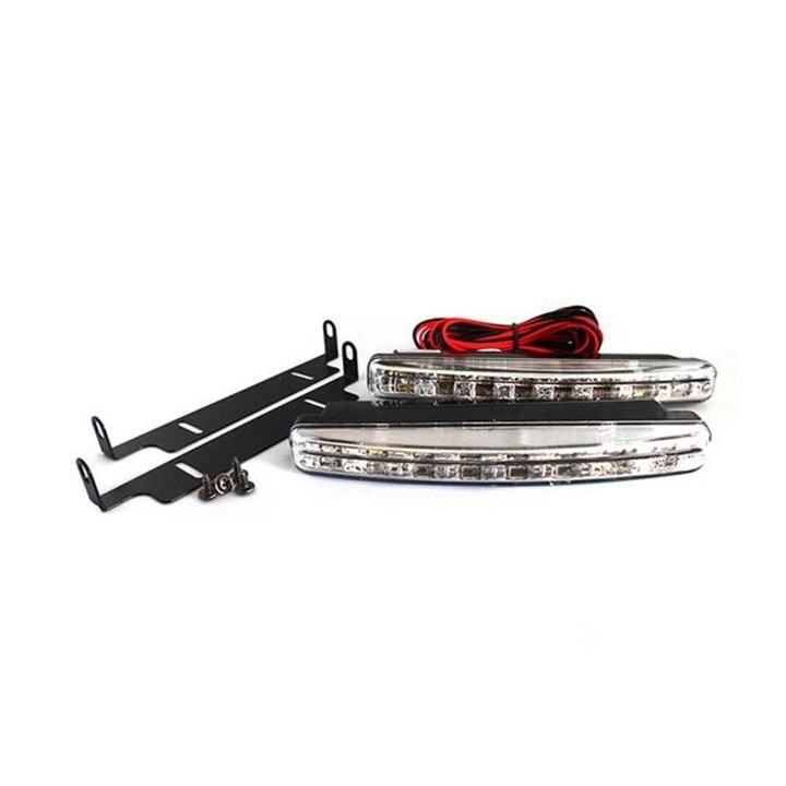 Nappali menetfény szett, 8 db LED, 11V-13,5V - DRL 635