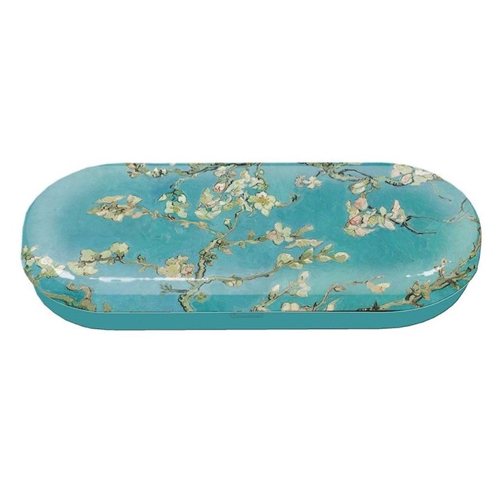 Etui pentru ochelari Van Gogh Almond Blossom, Fridolin, carcasa metalica, 16×6.6×2.8 cm