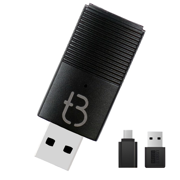 Безжичен USB 2-в-1 TRADEBIT мини адаптер за Apple CarPlay / Android Auto