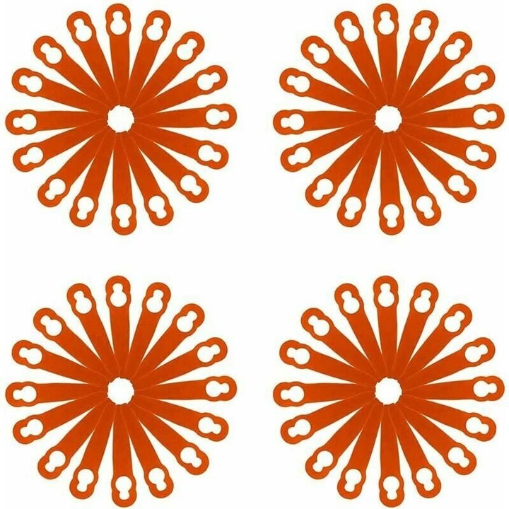 Set 120 lame de schimb din plastic pentru trimmer Stihl FSA 45, multicolor